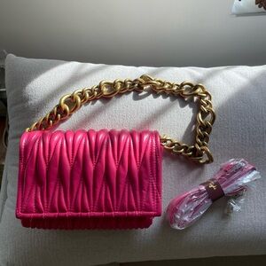 Montana West Hot Pink Quilted Bag